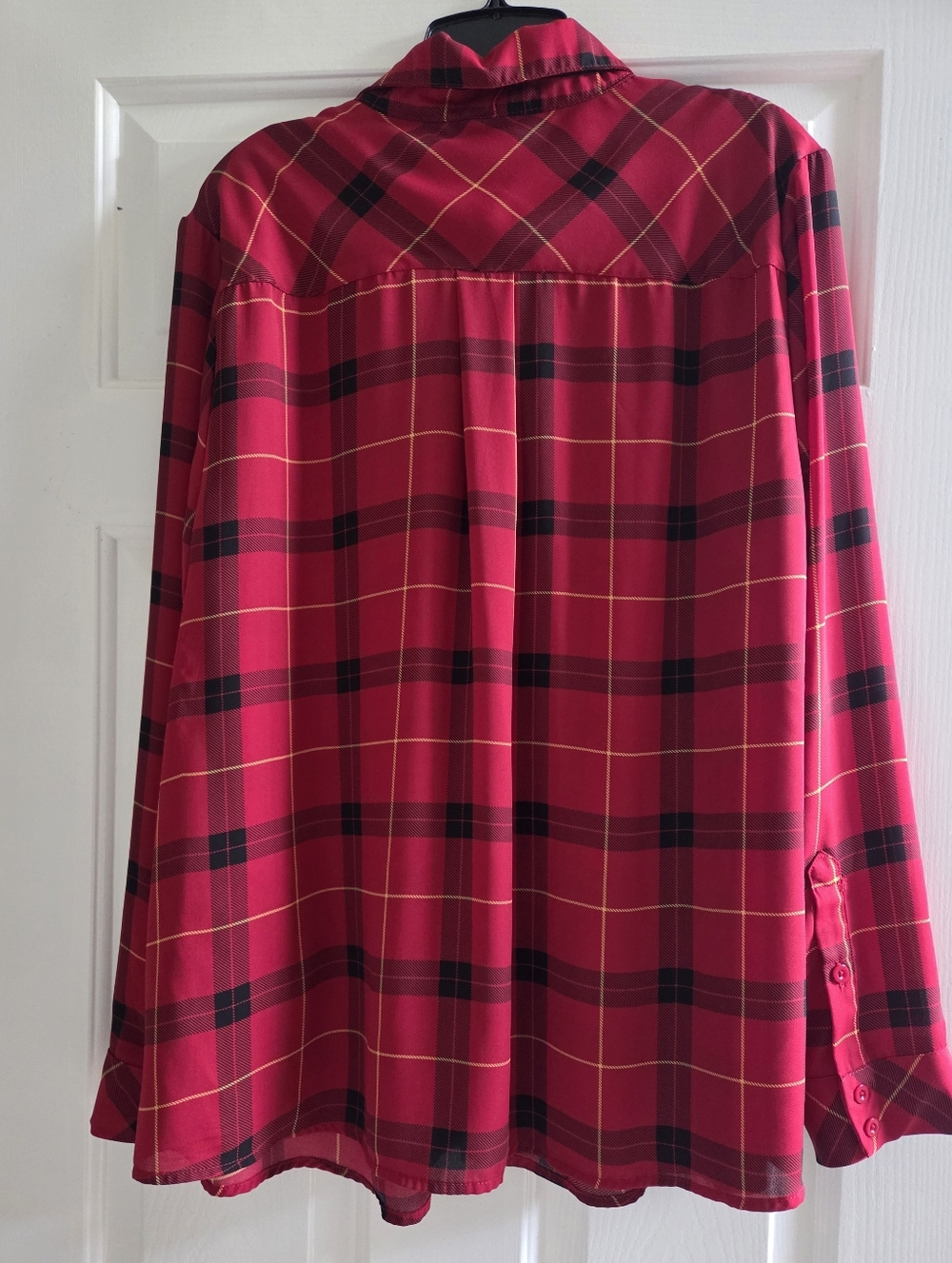Torrid Betsey Johnson Bow Tie Plaid Blouse - Picture 5 of 6